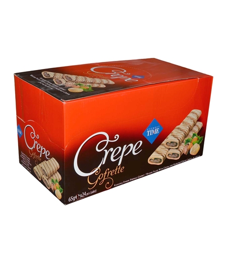 Picture of Cizmeci Time Wafer 65 g X 24 pcs Package Crepe with Cocoa and Hazelnut Cream