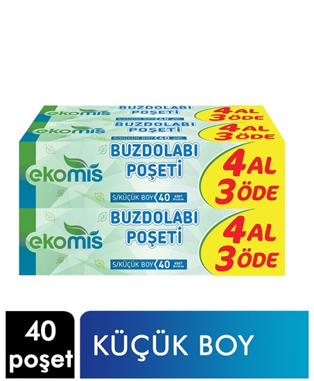 Picture of Ekomis Buzdolabı Poşeti 4 al 3 Öde Küçük Boy 4 x 40'lı