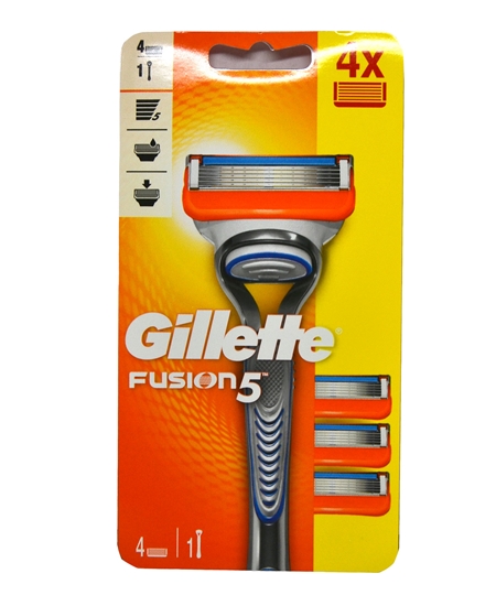 Picture of Gillette Fusion 5 Shaving Razor + 4 Refill Razor Blade Pack