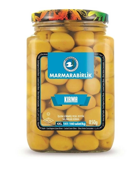 Picture of Marmara Birlik İşlem Görmüş  Yeşil Zeytin Salamura Kırma 580 gr  (141-160)