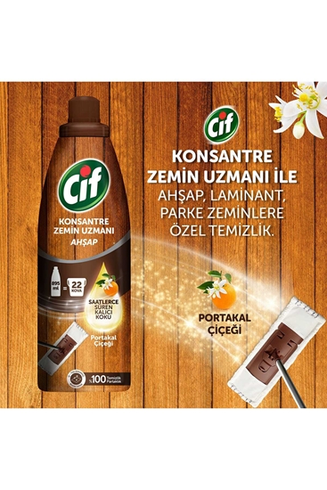 Picture of Cif Konsantre Ahşap Zemin Uzmanı Yüzey Temizleyici 895 ml Portakal Çiçeği