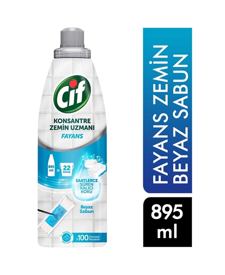 Picture of Cif Konsantre Fayans Zemin Uzmanı Yüzey Temizleyici 895 ml Beyaz Sabun