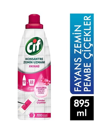 Picture of Cif Konsantre Fayans Zemin Uzmanı Yüzey Temizleyici 895 ml Pembe Çiçekler