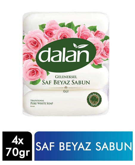 Picture of Dalan Sabun Geleneksel 4 X 70 gr Saf Beyaz Gül