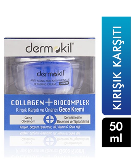 Picture of Dermokil Onarıcı Gece Bakım Kremi 50 ml Anti Age Yaşlanma ve Kırışık Karşıtı