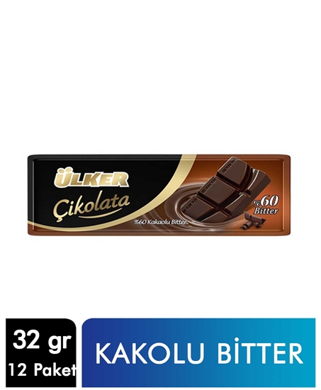 Picture of p- Ülker Bitter Baton 32 gr Kakolu Çikolata 12'li Paket