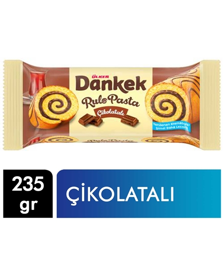 Picture of p- Ülker Dankek Rulo Pasta 235 gr X 8 'li Paket Çikolatalı