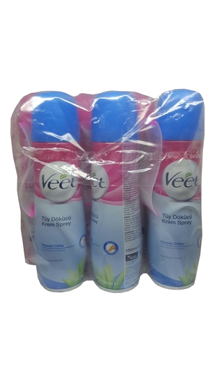 Picture of P-Veet Tüy Dökücü Krem Sprey 6 Al 4 Öde 3 x Normal Ciltler 3 x Hassas Ciltler 200 ml