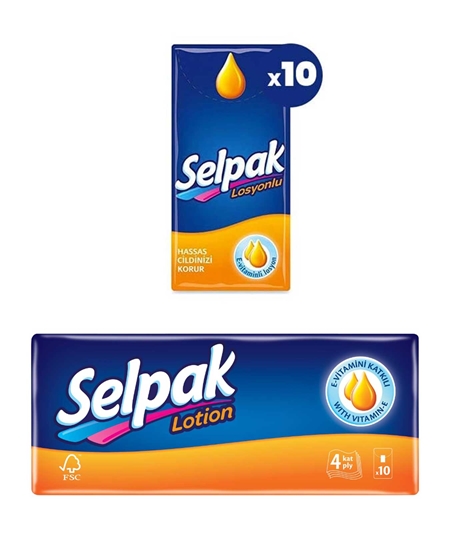 Picture of Selpak Losyonlu Mendil 10'lu Paket