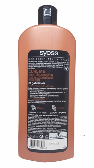 syoss, şampuan, kıvırcık saçlar için şampuan, dalgalı saçlar için şampuan, elektriklenen saçlar, syoss curl me şampuan 550 ml satın al, syoss curl me şampuan 550 ml fiyat