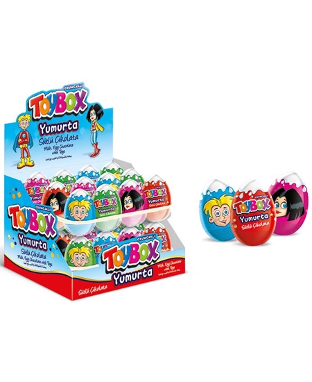 Picture of Toybox Oyuncaklı Sürpriz Yumurta Çikolata 20 gr X 12'li Paket