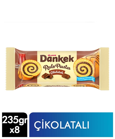 Picture of ÜLKER DANKEK RULO PASTA ÇİKOLATALI 235GR 8 LI