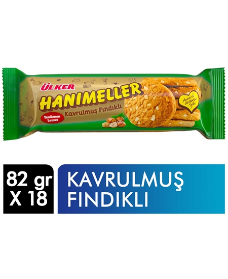 Picture of ÜLKER HANIMELLER FINDKLI RULO KURABİYE 82 GR 18 Lİ