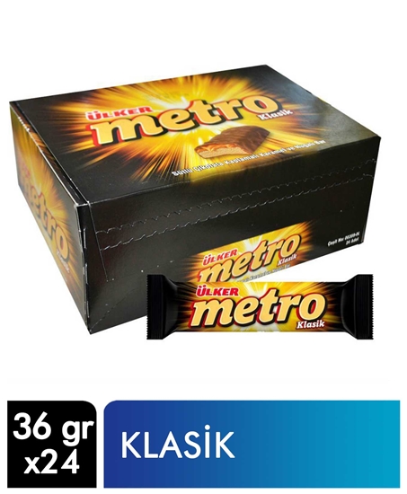 Ülker,Ülker Metro Bar 36 gr X 24'lü Paket,metro,bar,aburcubur ürünleri,abur cubur çeşitleri,çikolata ürünleri,çikolata çeşitleri,çikolata fiyatları,gıda ürünleri,toptan satın al,toptantr,toptan mağazacılık