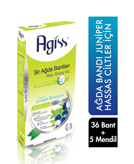 Picture of Agiss Waxing Band 36 Bands + 5 Wipes Set Natural Sensitive Skin