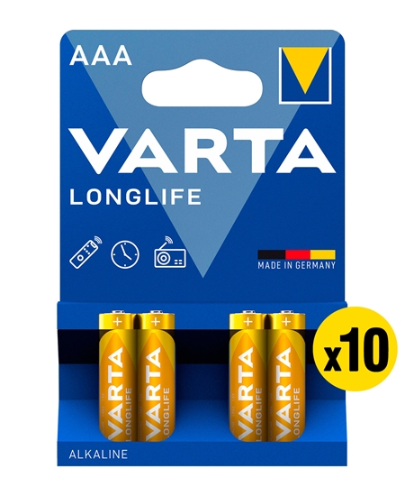 Picture of Varta Longlife Alkalin AAA İnce Pil 4x10 lu