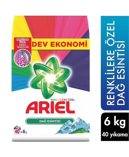 Picture of Ariel Powder Laundry Detergent 6 Kg Mountain Breeze Special For Color