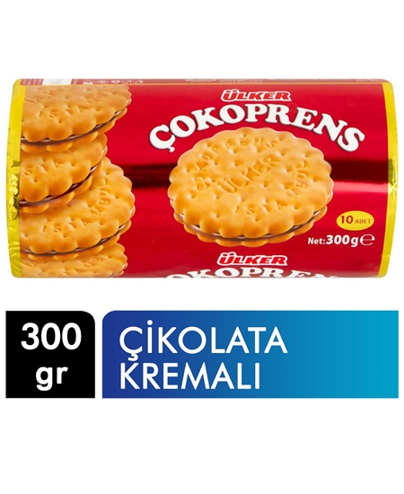 Picture of p- Ülker Çokoprens Bisküvi 100 g X 12'li Paket Kakaolu Kremalı