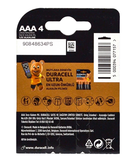 Picture of Duracell Basic Battery AAA 4's