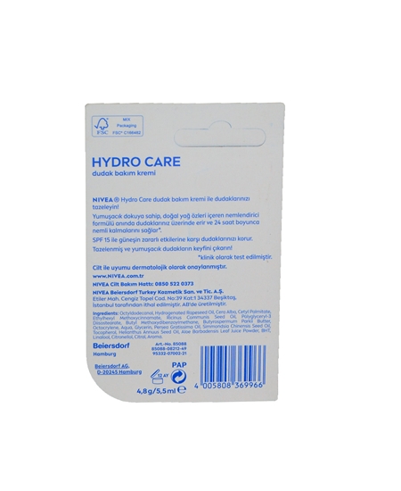 Picture of Nivea Lip Care Cream 5,5 ml Hydro Care