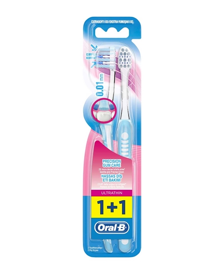 Picture of Oral B Toothbrush 1 + 1 Ultra Slim Pro Gum Care - Extra Soft