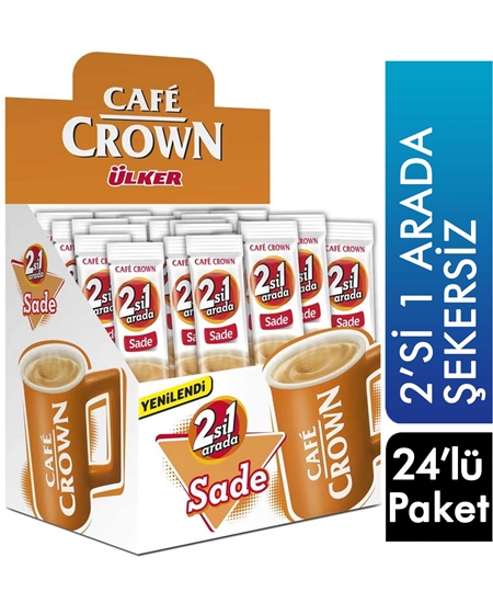 Picture of ÜLKER CAFE CROWN 2Sİ1 ARADA SADE 11GR 24 LÜ