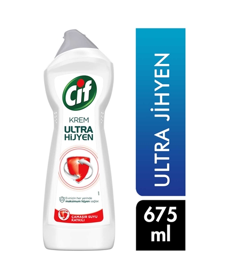 Picture of Cif Cream Cleaner 675 ml Ultra Hygiene Bleach Additive