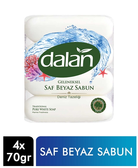 Picture of Dalan Sabun Geleneksel 4 X 70 gr Saf Beyaz Deniz Tazeliği