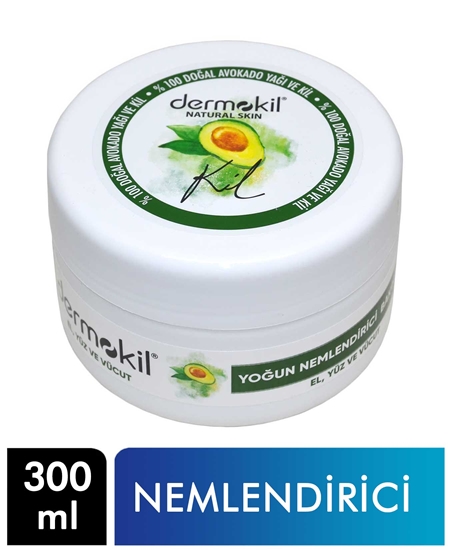 Picture of Dermokil El, Yüz ve Vücut Bakım Kremi 300 ml Doğal Avokado Yağı & Kil Nemlendirici