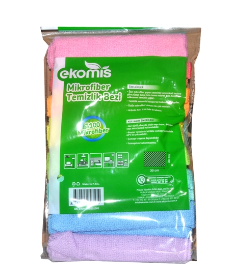 Picture of Ekomis Mikrofiber Temizlik Bezi 8'li Eko Paket