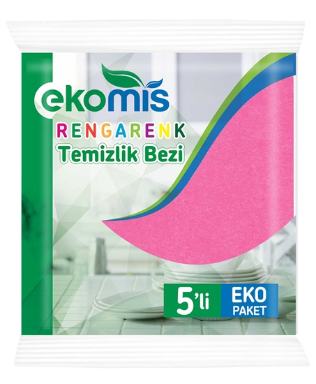 Picture of Ekomis Rengarenk Temizlik Bezi 5'li