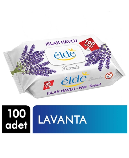 Picture of Elde Islak Havlu 100'lü Lavanta