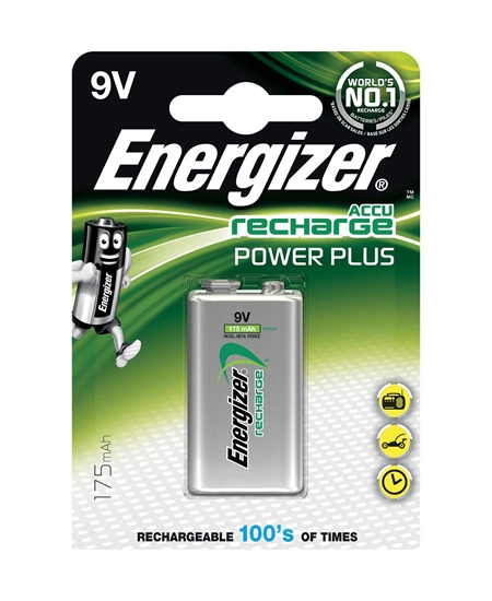 Picture of Energizer Accu Recharge Power Plus 9V Battery 175 mAh