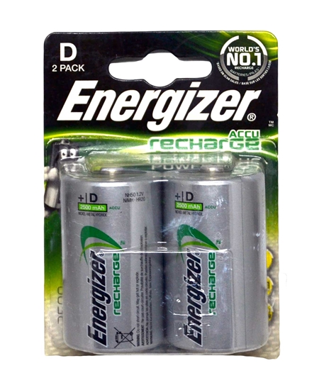 Picture of Energizer Accu Recharge Power Plus D Battery 2500 mAh 2 pcs