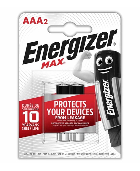 Picture of Energizer Max Alkali İnce Kalem Pil 2'li Kart AAA 1.5 Volt