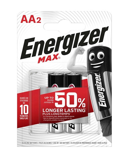 Picture of Energizer Max Alkali Kalem Pil 2'li Kart AA 1.5 Volt