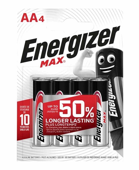 Picture of Energizer Max Alkali Kalem Pil 4'lü Kart AA 1.5 Volt