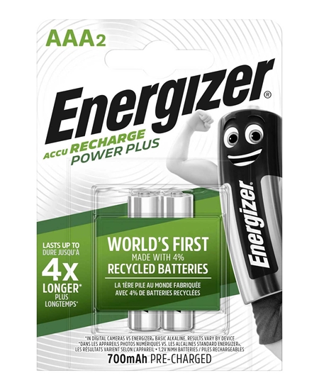 Picture of Energizer Power Plus Şarj Edilebilir Kalem Pil 2'li Kart 700 mAH AAA