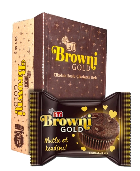 Picture of Eti Browni Gold Çikolata Soslu Çikolatalı Kek 45 gr X 24'lü Koli