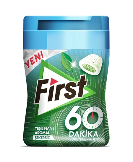 Picture of First 60 Dakika Sakız 64 g X 6'lı Paket Yeşil Nane Aromalı