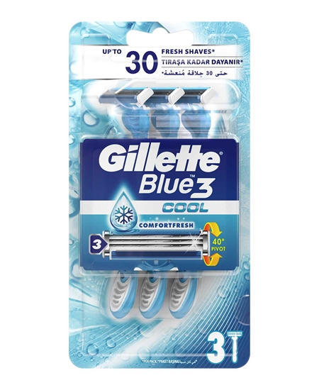 Picture of Gillette Blue3 Disposable Razor 3's Cool Blister Pack