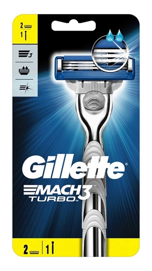 Picture of Gillette Mach3 Turbo Shaving Razor 2 Up