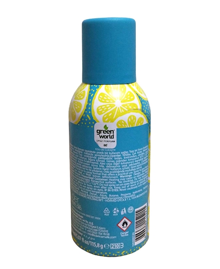 Picture of Green World  80° Alkollü Kolonya 150 ml Teneke Limon Sprey AKTÜEL