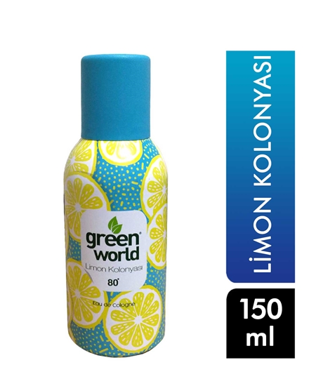 Picture of Green World  80° Alkollü Kolonya 150 ml Teneke Limon Sprey AKTÜEL