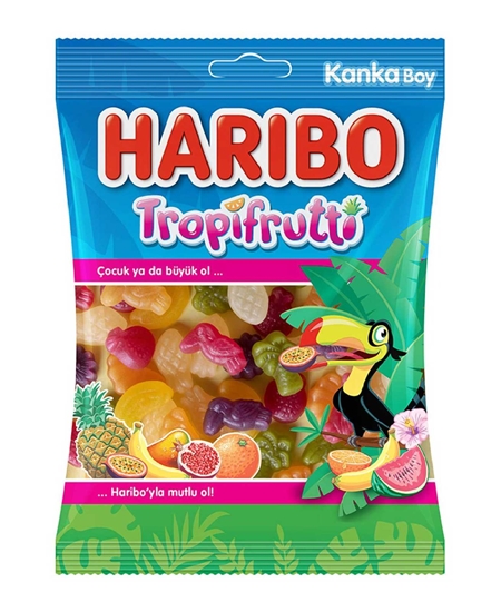 Picture of Haribo Jelly Bean 80 Gr Tropifrutti