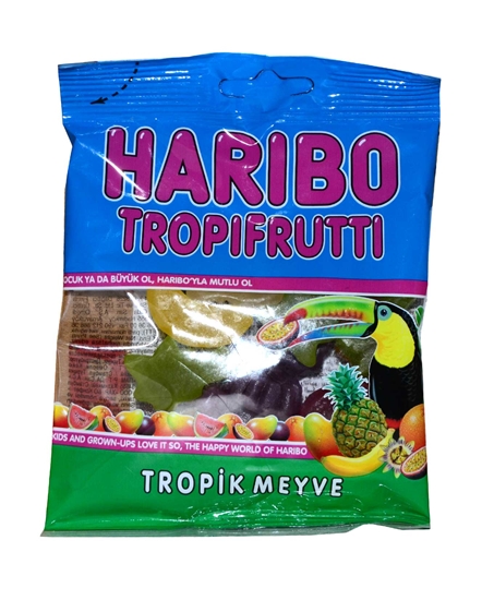 Picture of Haribo Jelly Bean 80 Gr Tropifrutti