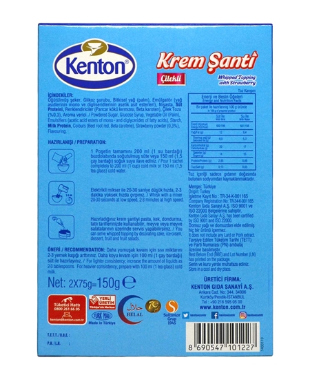 Picture of Kenton Krem Şanti 150 g Çilekli