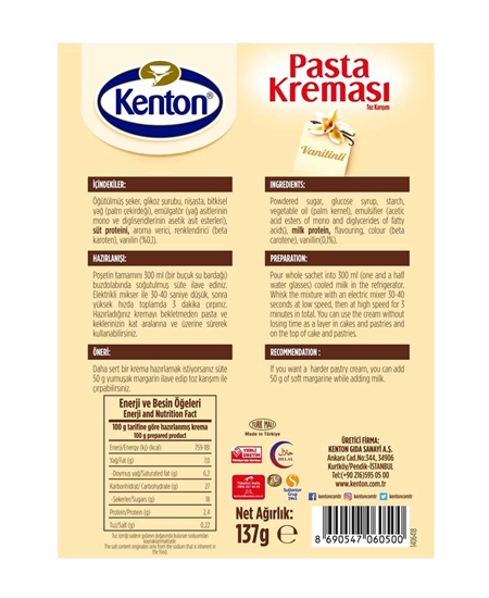 Picture of Kenton Pasta Kreması 137 g X 12'li Koli Sade