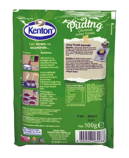 Picture of Kenton Puding 100 Gr Çikolata Aşkı Çikolatalı Antep Fıstıklı