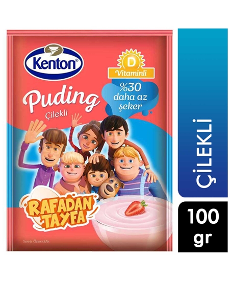 Picture of Kenton Puding Şekeri Azaltılmış D Vitaminli Çilekli 100 g